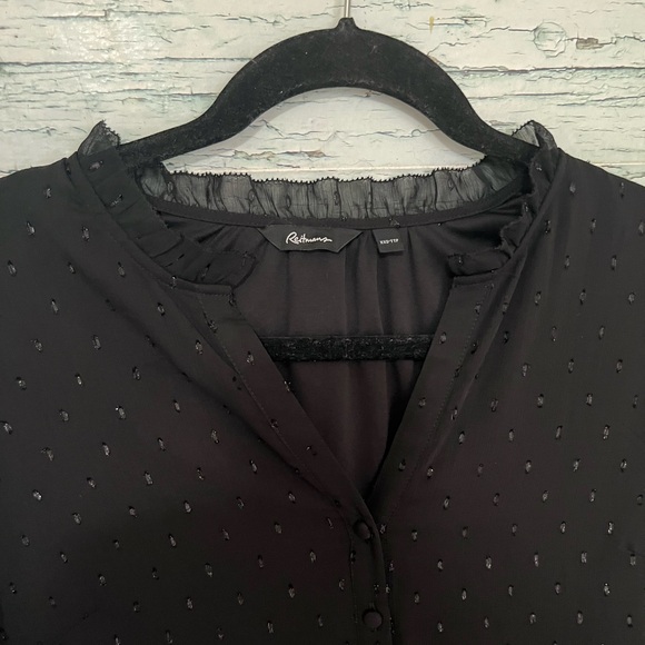 Reitmans Black Sheer Sleeve Mini Dress - Picture 7 of 10